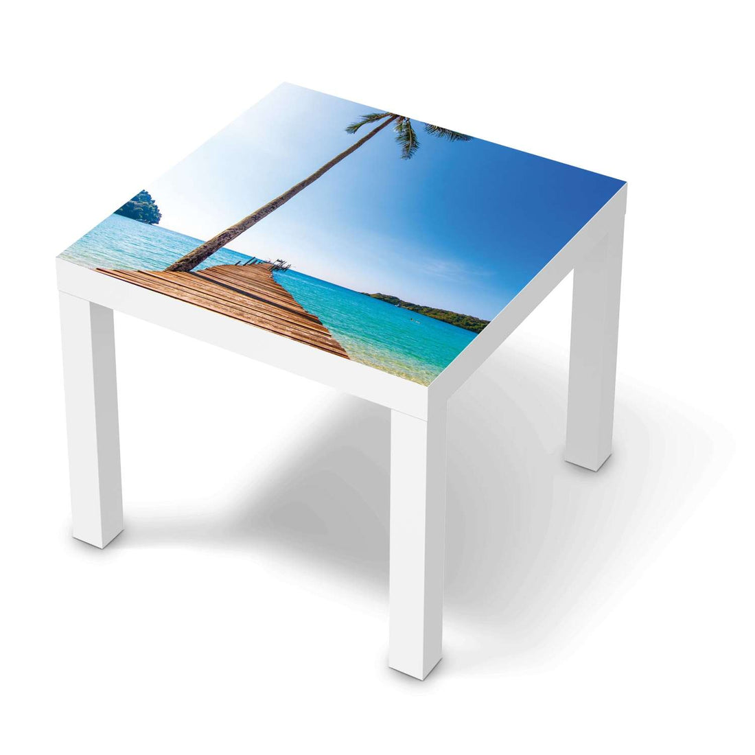 Möbelfolie Caribbean - IKEA Lack Tisch 55x55 cm - weiss