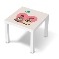 Möbelfolie Cats Heart - IKEA Lack Tisch 55x55 cm - weiss