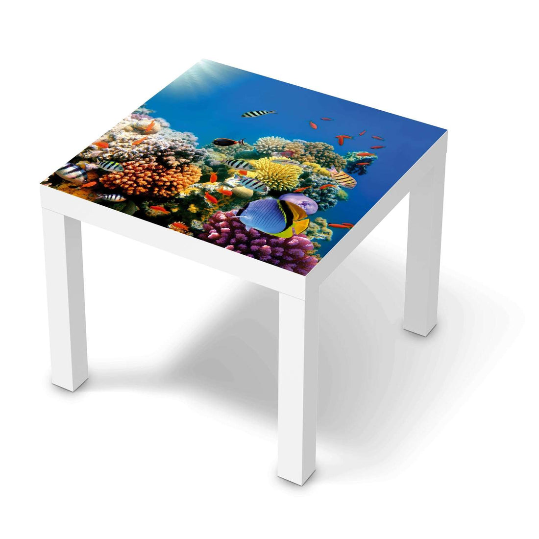 Möbelfolie Coral Reef - IKEA Lack Tisch 55x55 cm - weiss