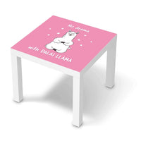 Möbelfolie Dalai Llama - IKEA Lack Tisch 55x55 cm - weiss