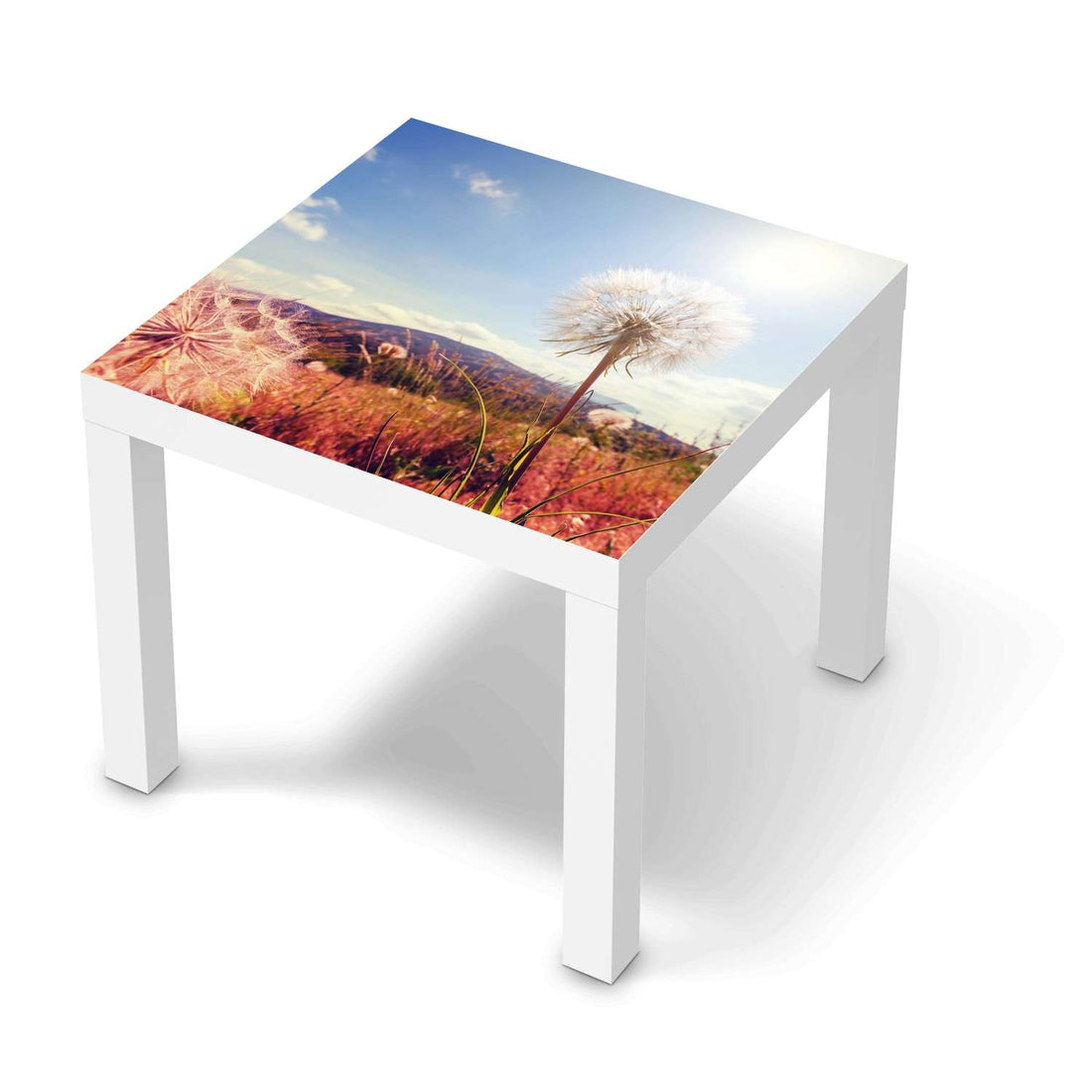 Möbelfolie Dandelion - IKEA Lack Tisch 55x55 cm - weiss