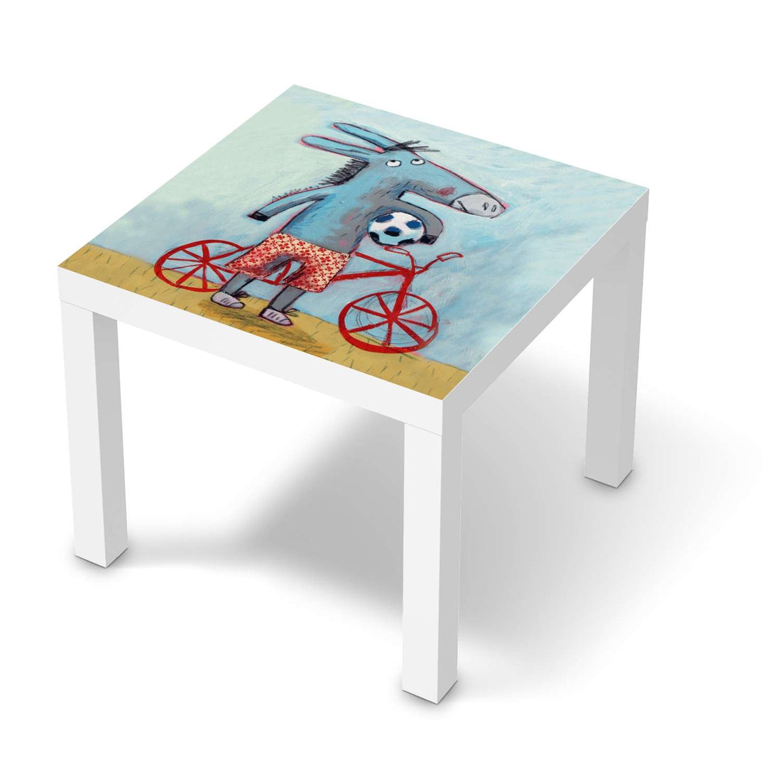 Möbelfolie Esel - IKEA Lack Tisch 55x55 cm - weiss