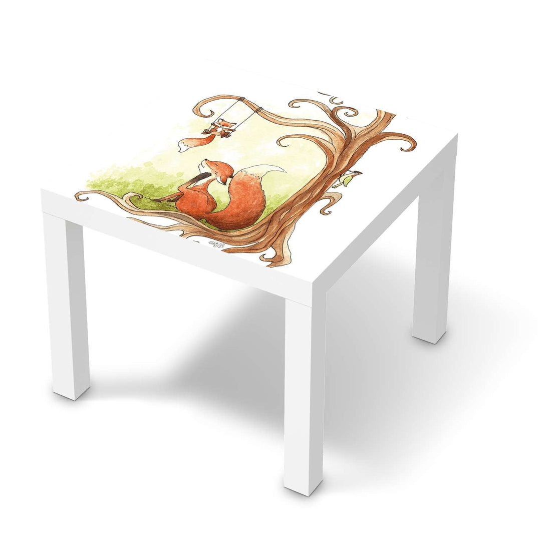 Möbelfolie Füchse - IKEA Lack Tisch 55x55 cm - weiss