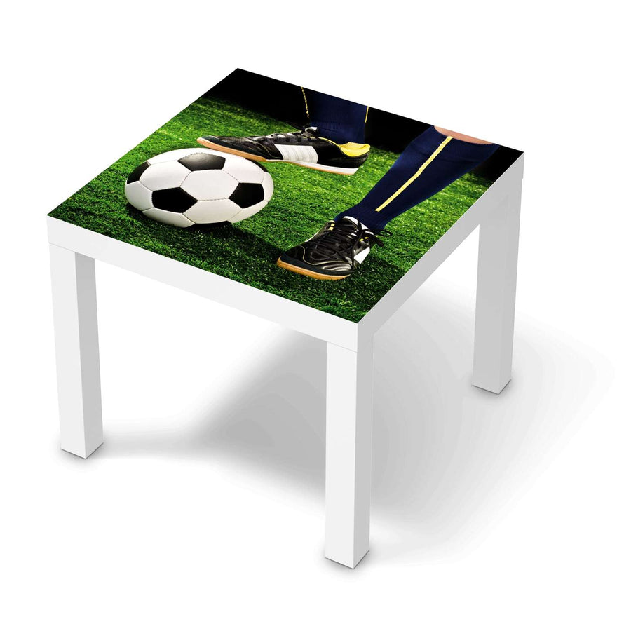 Möbelfolie Fussballstar - IKEA Lack Tisch 55x55 cm - weiss