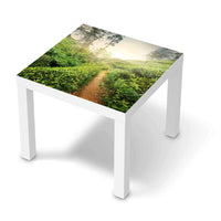 Möbelfolie Green Tea Fields - IKEA Lack Tisch 55x55 cm - weiss