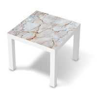 Möbelfolie Marmor rosa - IKEA Lack Tisch 55x55 cm - weiss