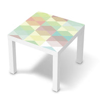 Möbelfolie Melitta Pastell Geometrie - IKEA Lack Tisch 55x55 cm - weiss