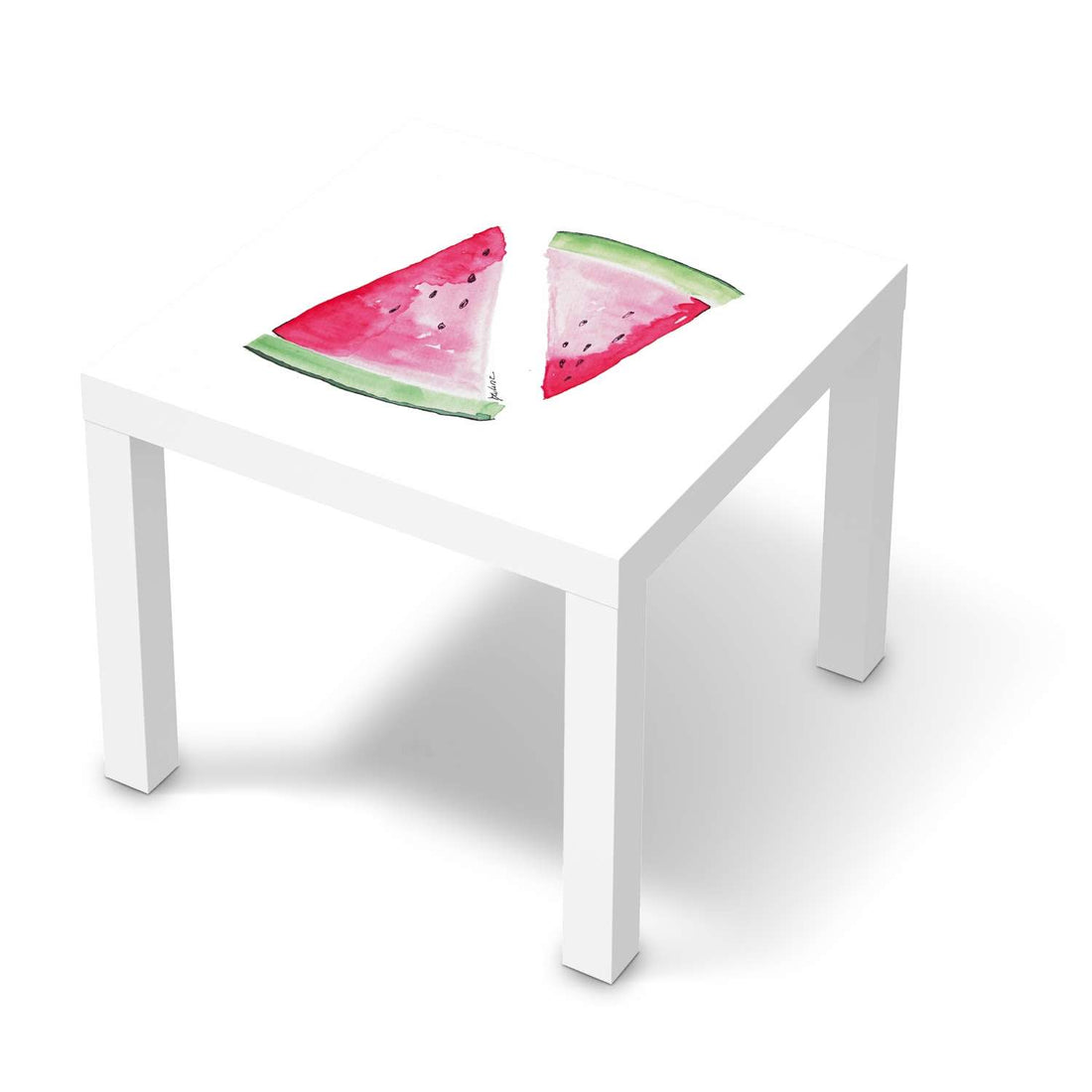 Möbelfolie Melone - IKEA Lack Tisch 55x55 cm - weiss