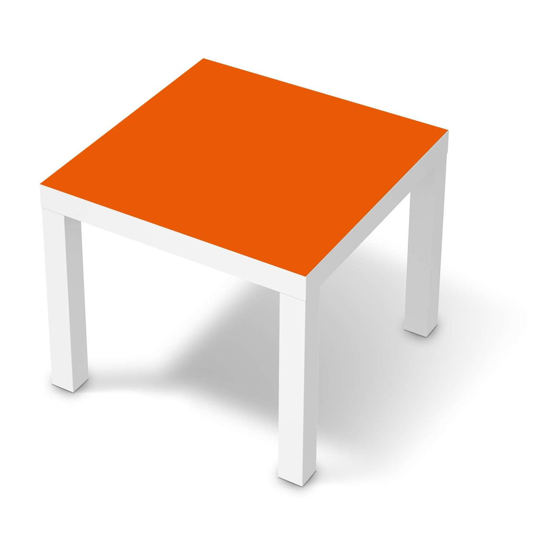 Möbelfolie Orange Dark - IKEA Lack Tisch 55x55 cm - weiss