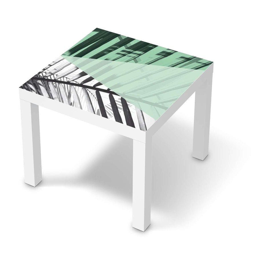Möbelfolie Palmen mint - IKEA Lack Tisch 55x55 cm - weiss