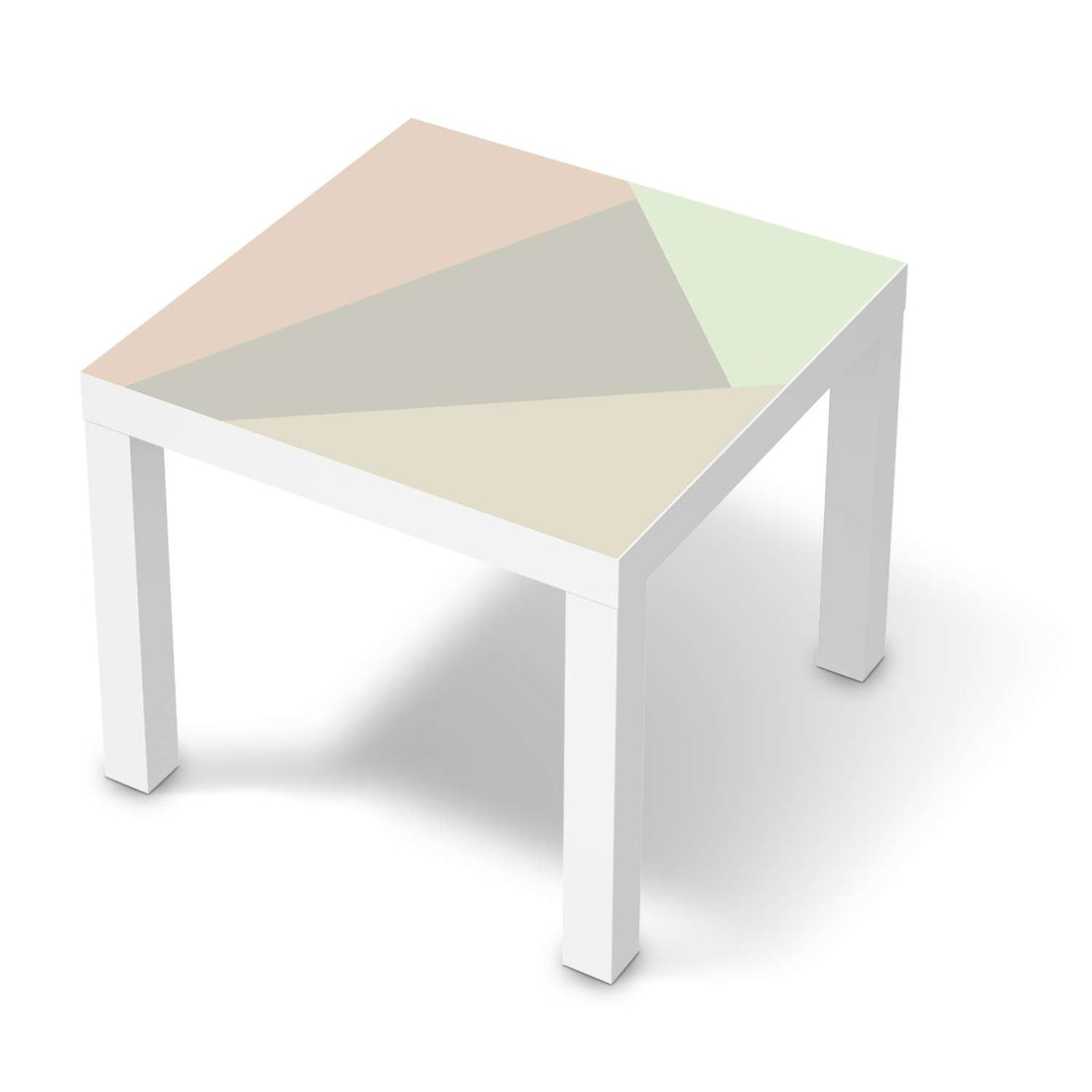 Möbelfolie Pastell Geometrik - IKEA Lack Tisch 55x55 cm - weiss