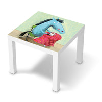 Möbelfolie Pferd - IKEA Lack Tisch 55x55 cm - weiss