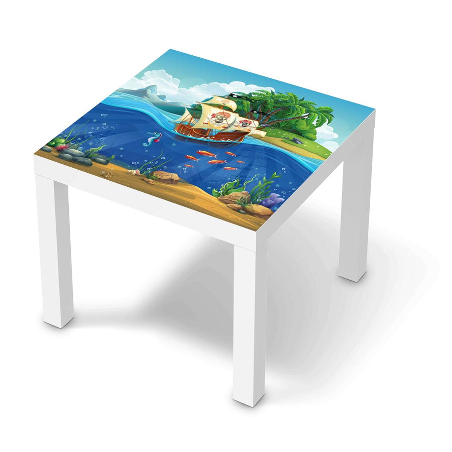 Möbelfolie Pirates - IKEA Lack Tisch 55x55 cm - weiss