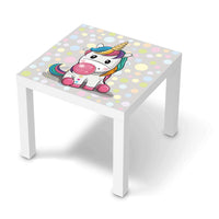 Möbelfolie Rainbow das Einhorn - IKEA Lack Tisch 55x55 cm - weiss