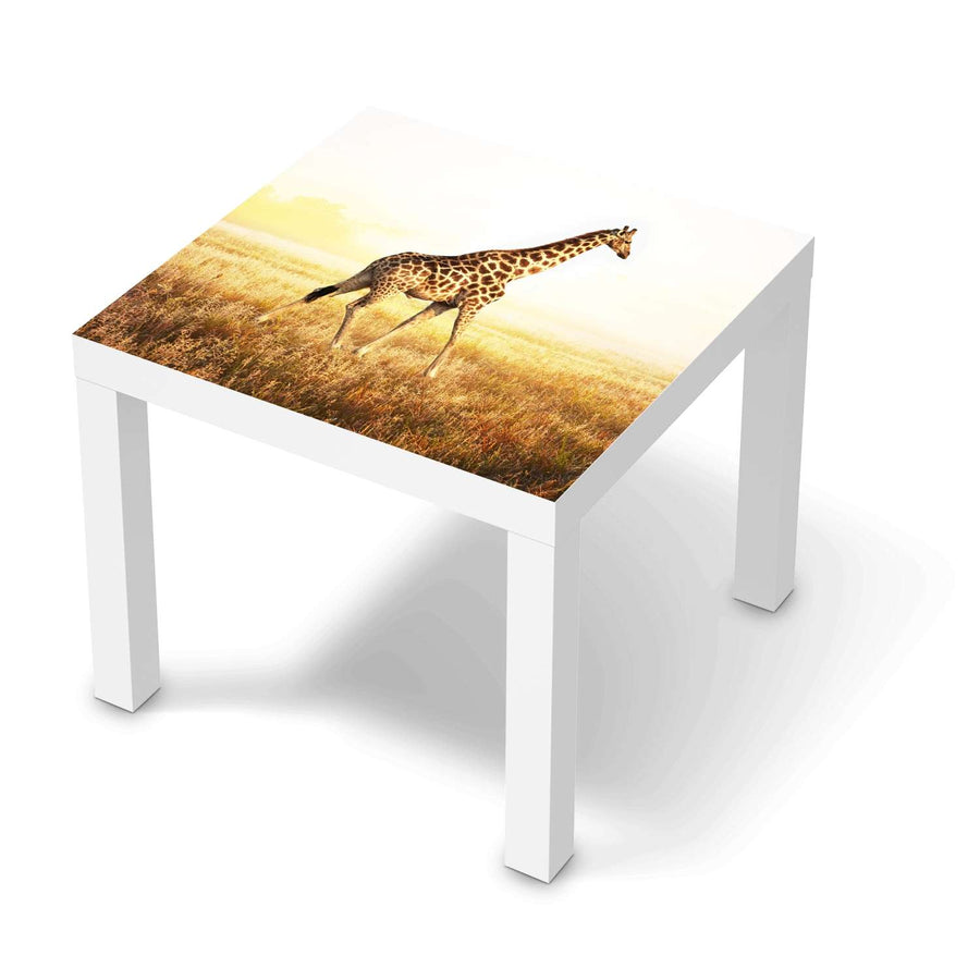 Möbelfolie Savanna Giraffe - IKEA Lack Tisch 55x55 cm - weiss