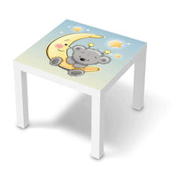 Möbelfolie Teddy und Mond - IKEA Lack Tisch 55x55 cm - weiss