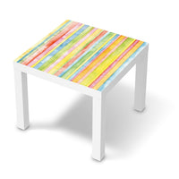 Möbelfolie Watercolor Stripes - IKEA Lack Tisch 55x55 cm - weiss
