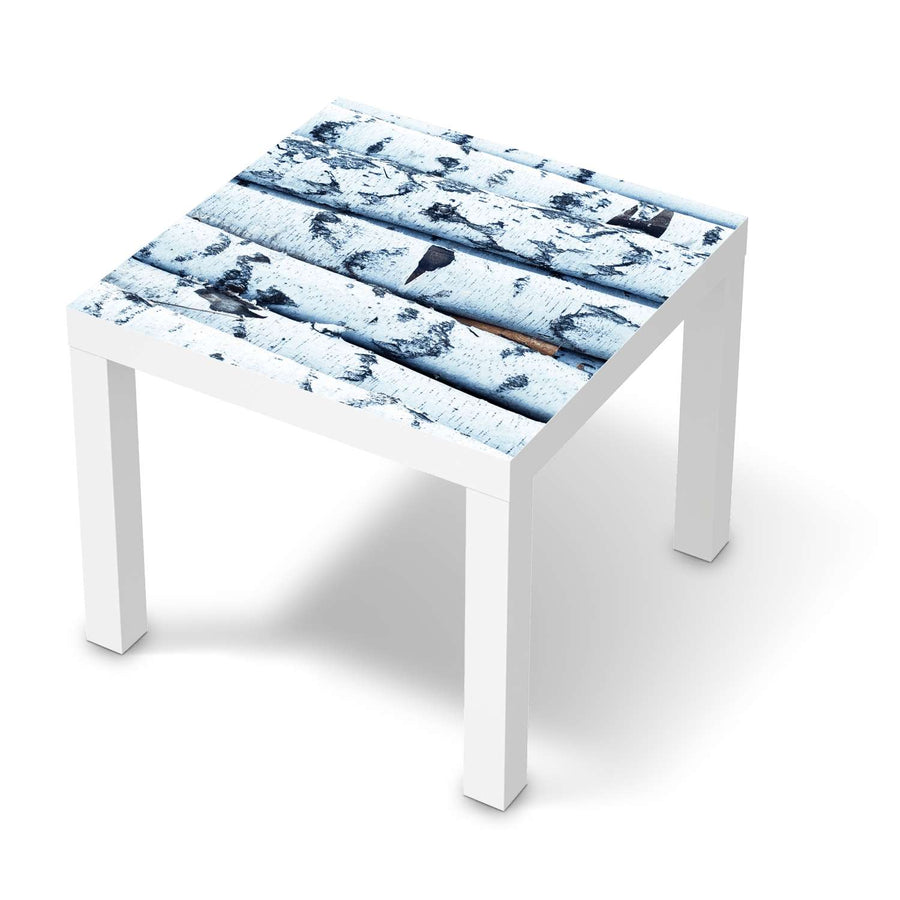 Möbelfolie Weisses Buschwerk - IKEA Lack Tisch 55x55 cm - weiss