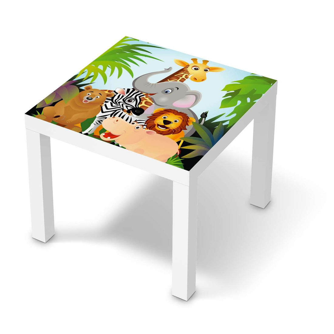 Möbelfolie Wild Animals - IKEA Lack Tisch 55x55 cm - weiss
