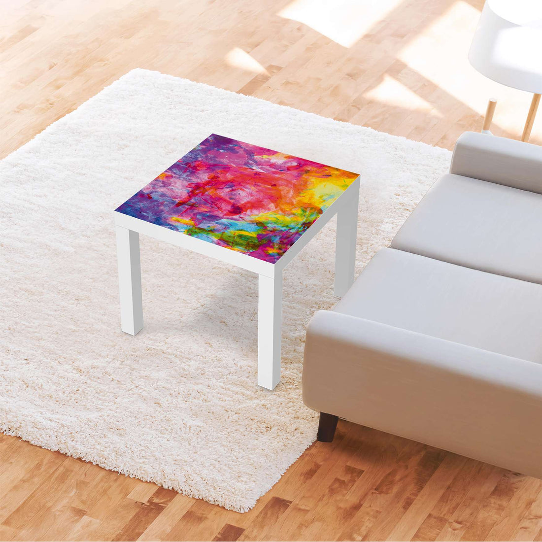 Möbelfolie Abstract Watercolor - IKEA Lack Tisch 55x55 cm - Wohnzimmer