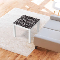 Möbelfolie Alphabet - IKEA Lack Tisch 55x55 cm - Wohnzimmer