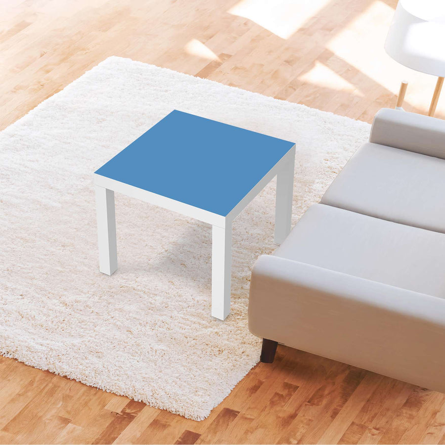 Möbelfolie Blau Light - IKEA Lack Tisch 55x55 cm - Wohnzimmer