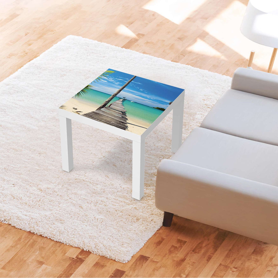 Möbelfolie Blue Water - IKEA Lack Tisch 55x55 cm - Wohnzimmer