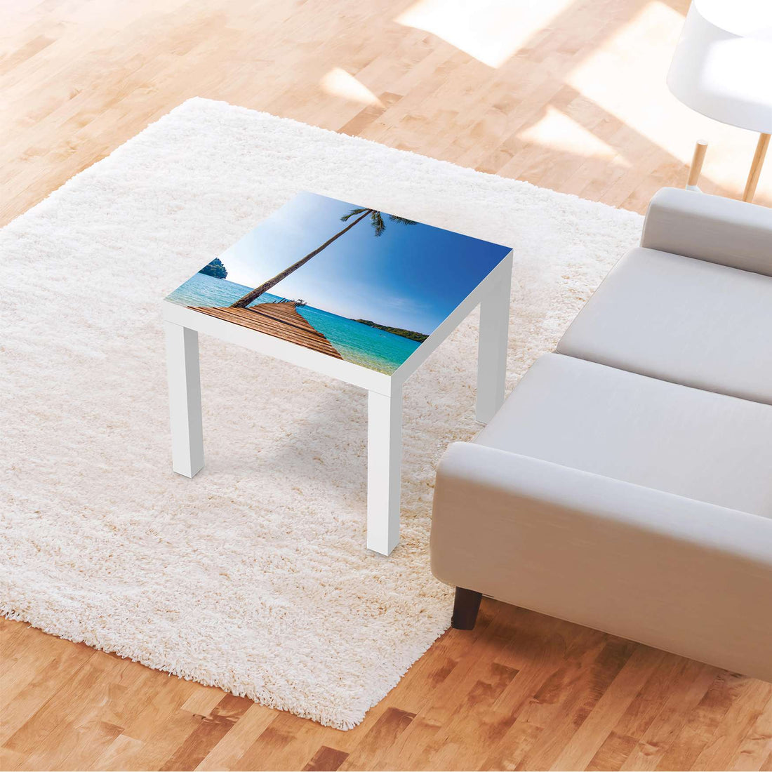 Möbelfolie Caribbean - IKEA Lack Tisch 55x55 cm - Wohnzimmer