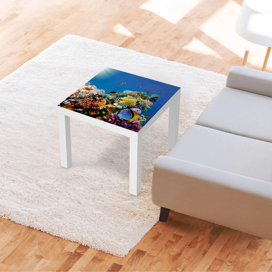 Möbelfolie Coral Reef - IKEA Lack Tisch 55x55 cm - Wohnzimmer
