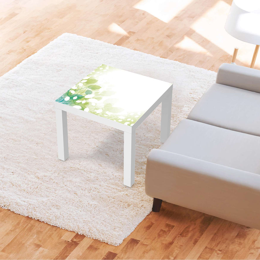 Möbelfolie Flower Light - IKEA Lack Tisch 55x55 cm - Wohnzimmer