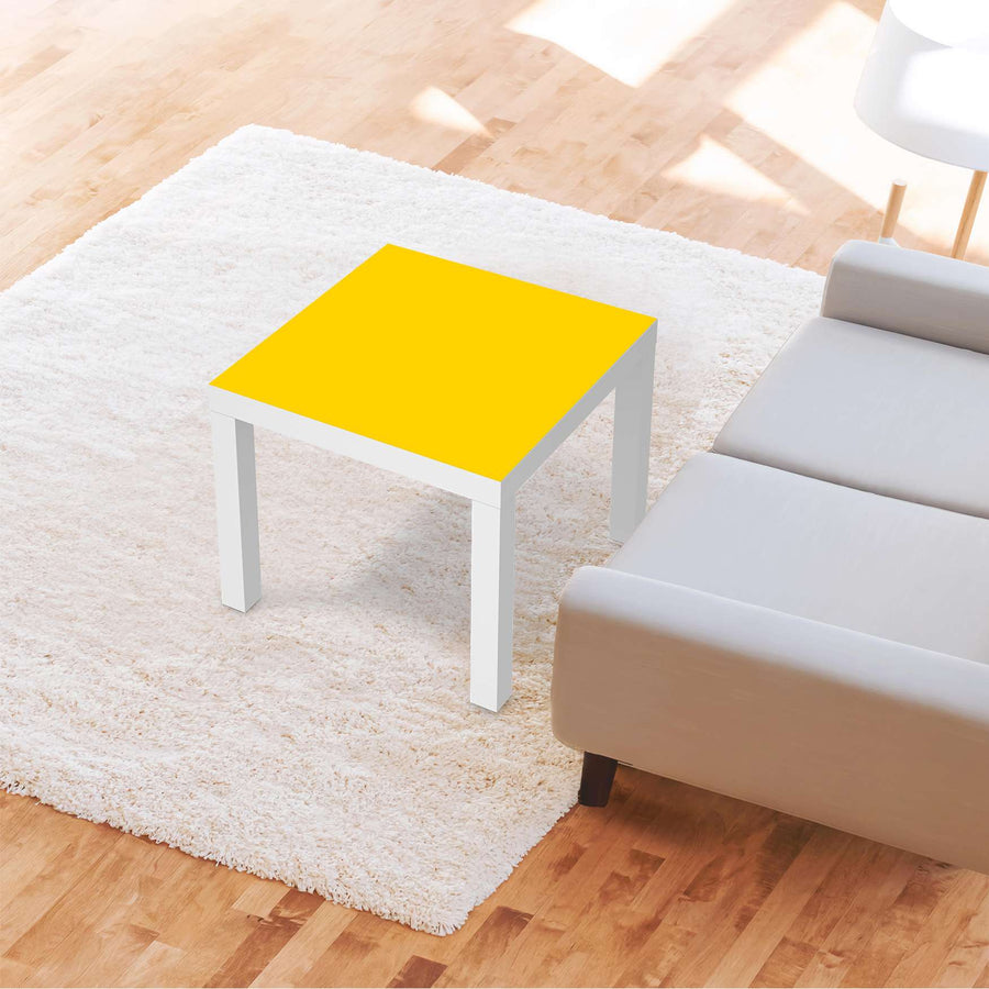 Möbelfolie Gelb Dark - IKEA Lack Tisch 55x55 cm - Wohnzimmer