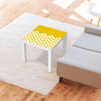 Möbelfolie Gelbe Zacken - IKEA Lack Tisch 55x55 cm - Wohnzimmer