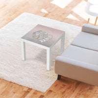 Möbelfolie Hexagon - IKEA Lack Tisch 55x55 cm - Wohnzimmer