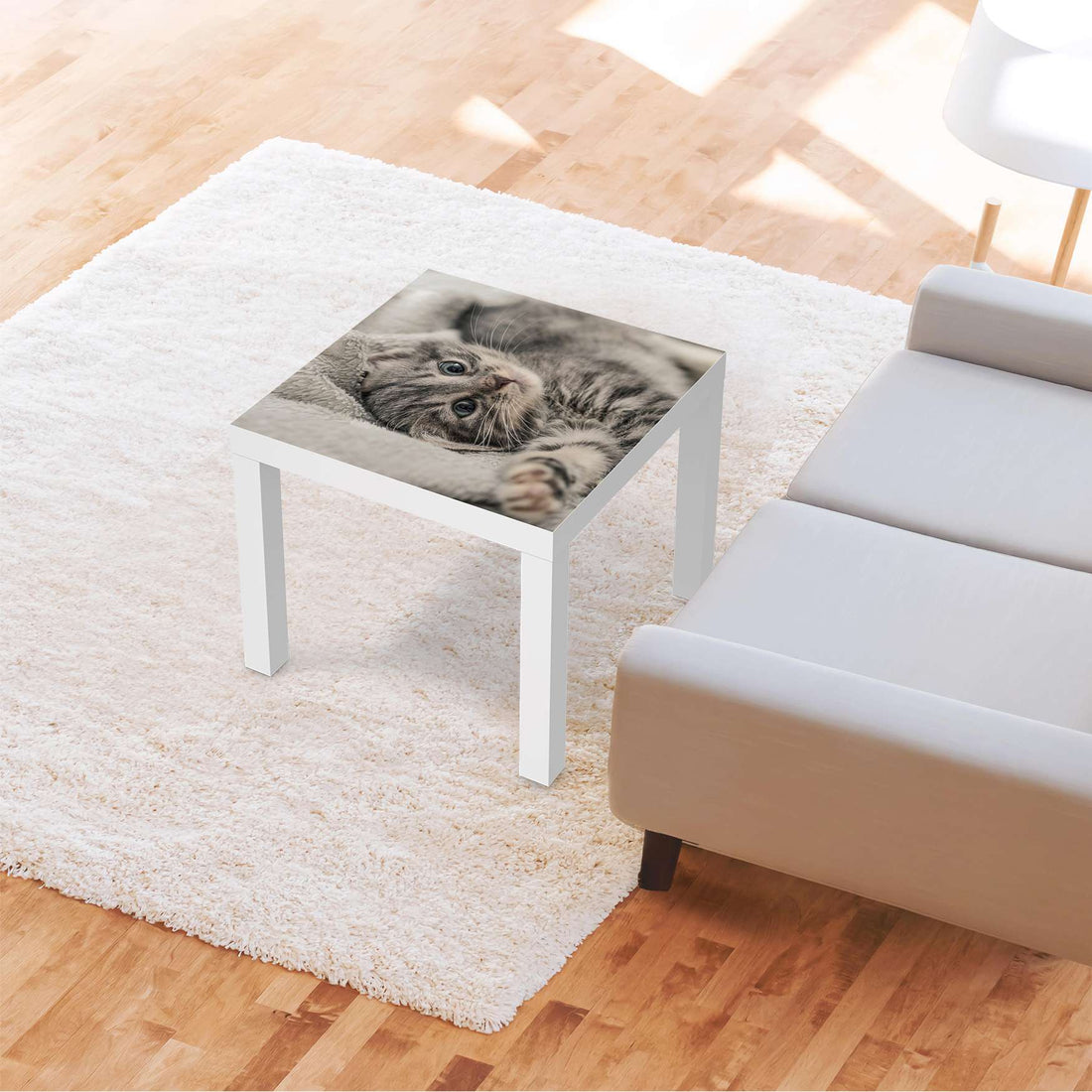 Möbelfolie Kitty the Cat - IKEA Lack Tisch 55x55 cm - Wohnzimmer