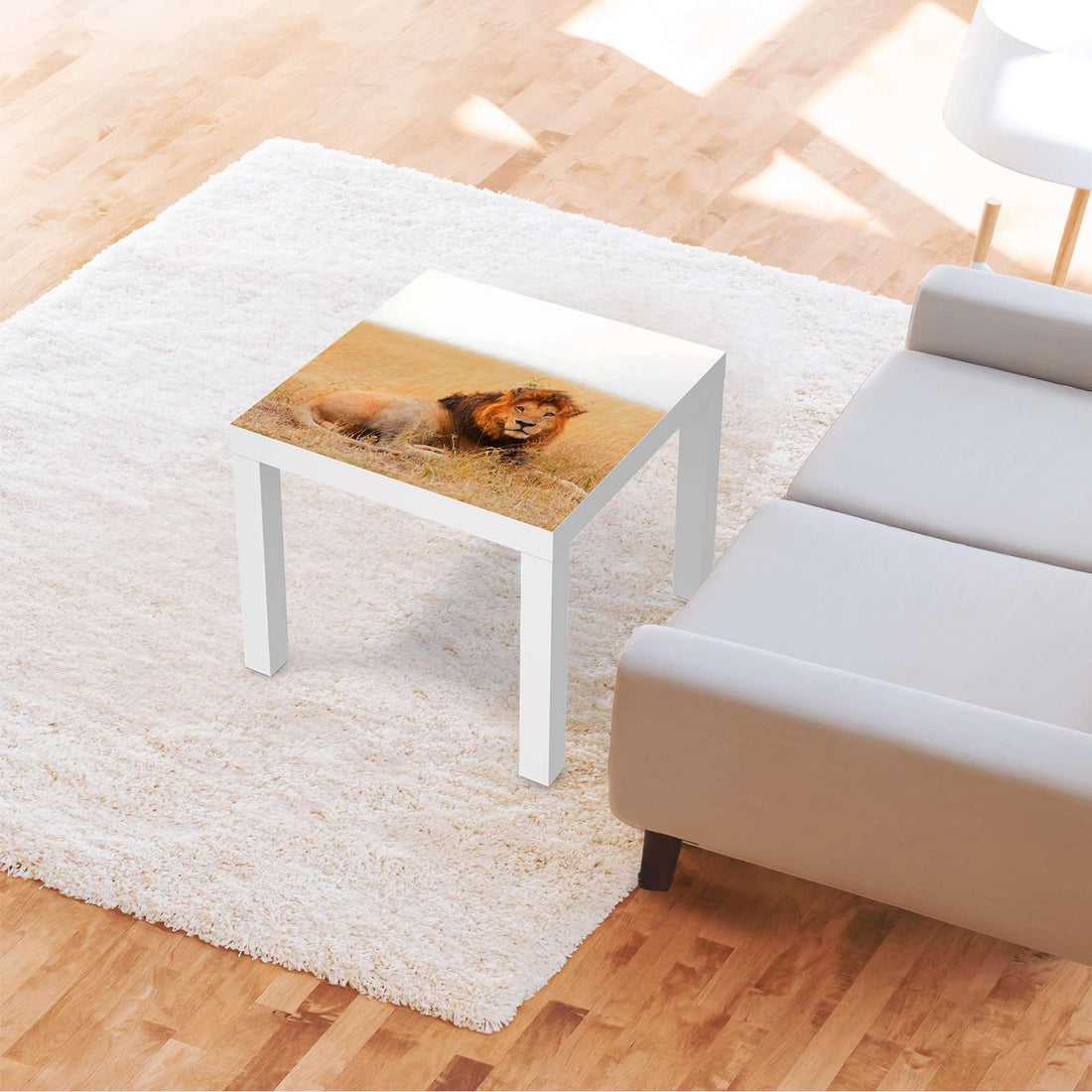 Möbelfolie Lion King - IKEA Lack Tisch 55x55 cm - Wohnzimmer