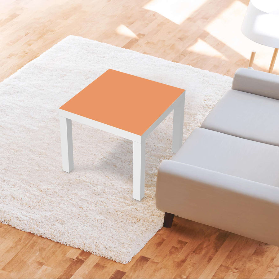 Möbelfolie Orange Light - IKEA Lack Tisch 55x55 cm - Wohnzimmer