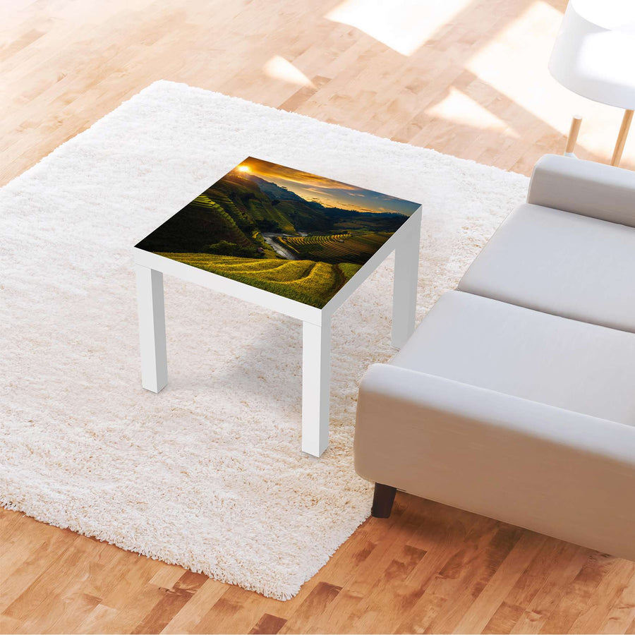 Möbelfolie Reisterrassen - IKEA Lack Tisch 55x55 cm - Wohnzimmer