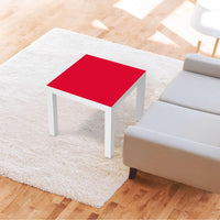 Möbelfolie Rot Light - IKEA Lack Tisch 55x55 cm - Wohnzimmer