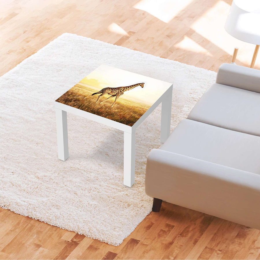 Möbelfolie Savanna Giraffe - IKEA Lack Tisch 55x55 cm - Wohnzimmer