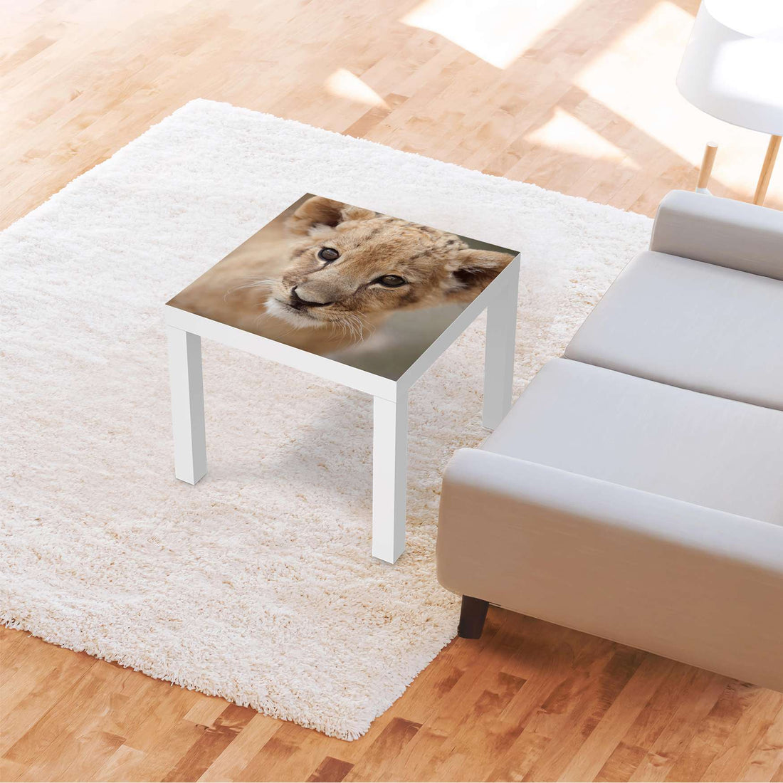 Möbelfolie Simba - IKEA Lack Tisch 55x55 cm - Wohnzimmer