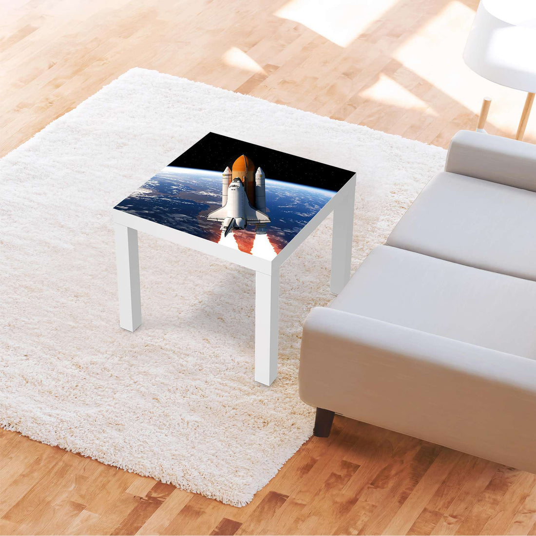 Möbelfolie Space Traveller - IKEA Lack Tisch 55x55 cm - Wohnzimmer