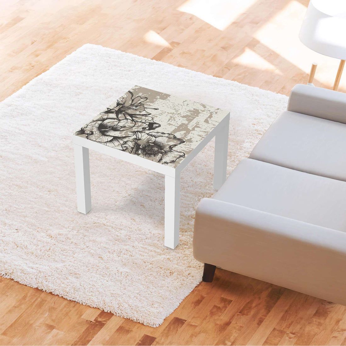 Möbelfolie Styleful Vintage 1 - IKEA Lack Tisch 55x55 cm - Wohnzimmer