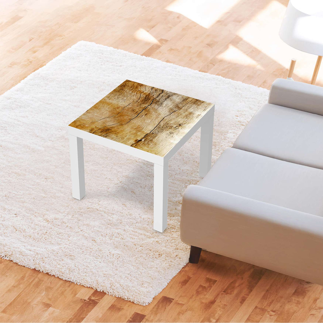 Möbelfolie Unterholz - IKEA Lack Tisch 55x55 cm - Wohnzimmer
