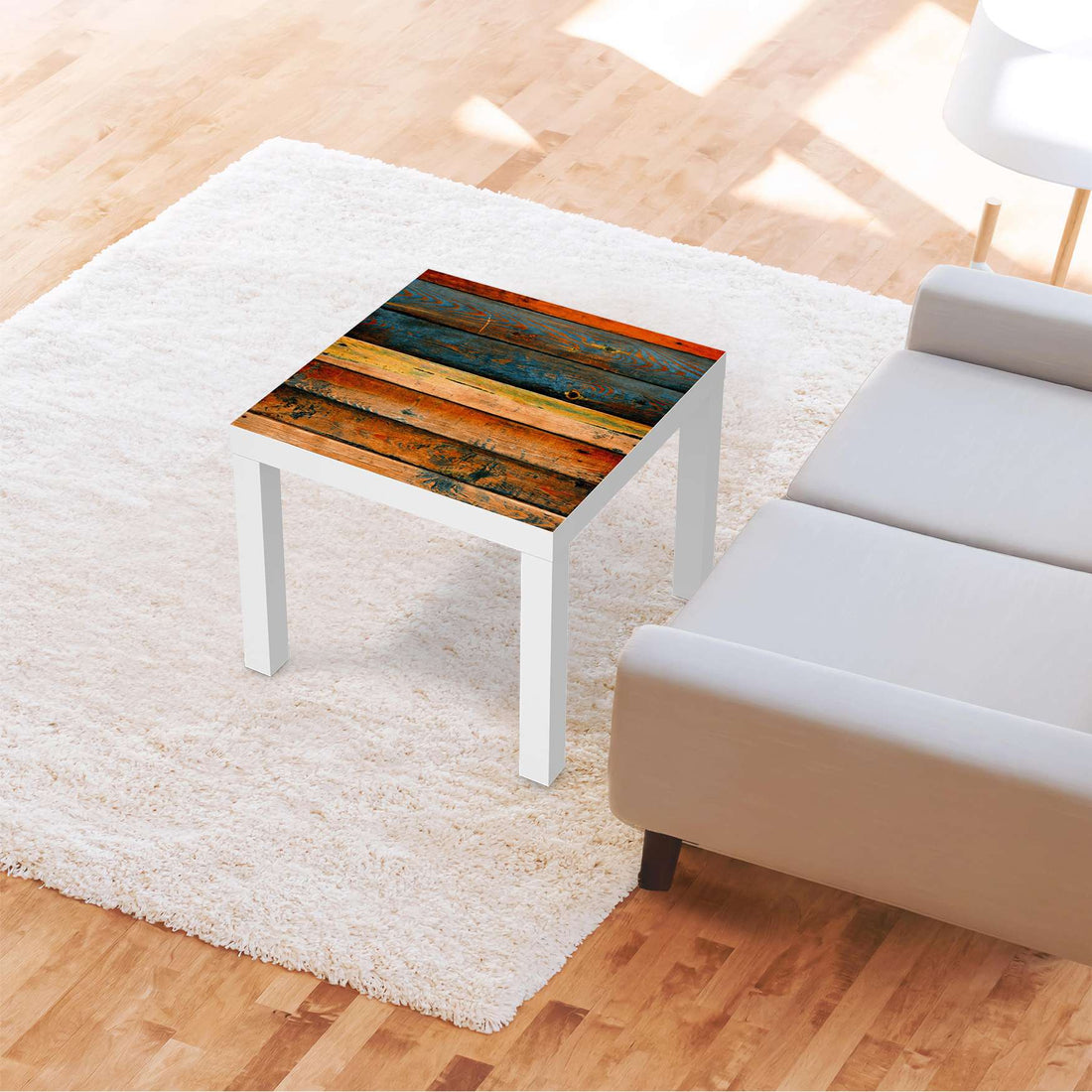Möbelfolie Wooden - IKEA Lack Tisch 55x55 cm - Wohnzimmer