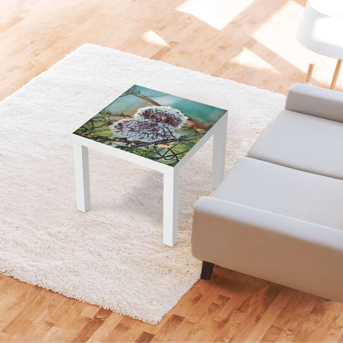 Möbelfolie Wuschel - IKEA Lack Tisch 55x55 cm - Wohnzimmer