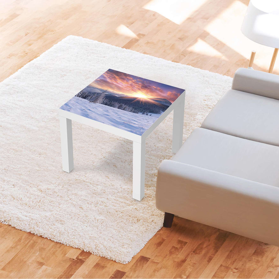Möbelfolie Zauberhafte Winterlandschaft - IKEA Lack Tisch 55x55 cm - Wohnzimmer