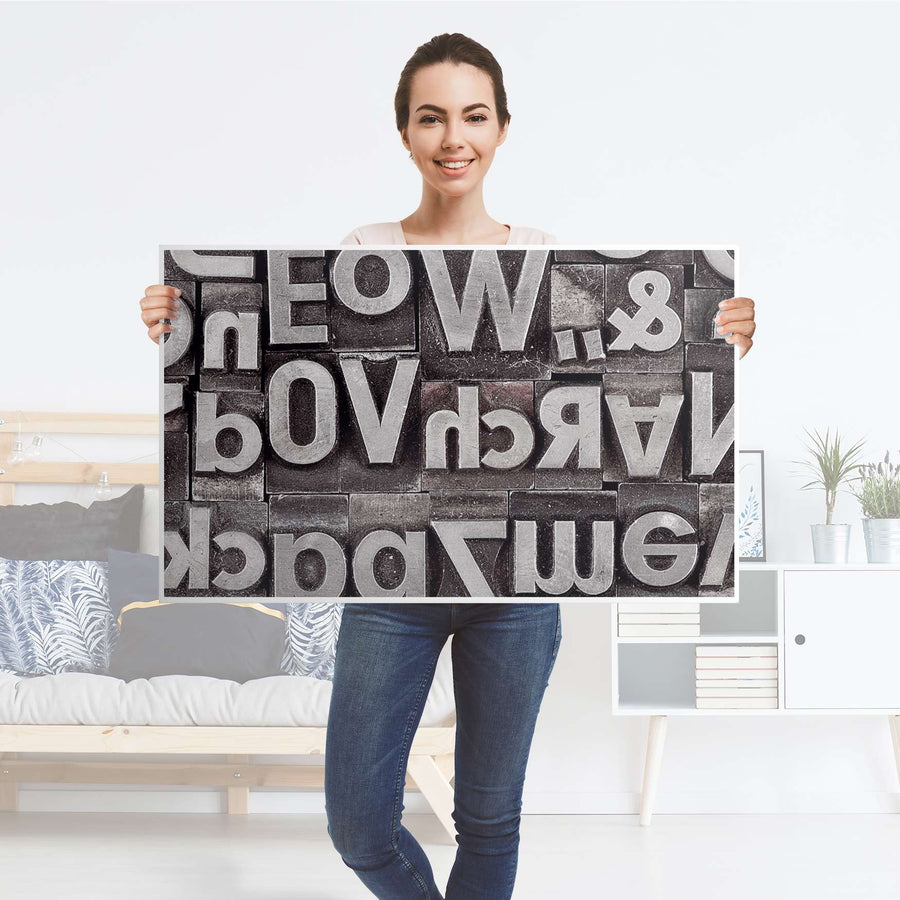 Möbelfolie Alphabet - IKEA Lack Tisch 90x55 cm - Folie