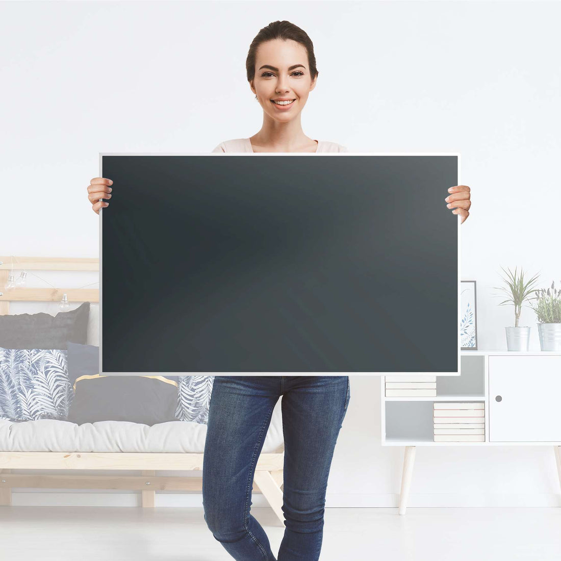 Möbelfolie Blaugrau Dark - IKEA Lack Tisch 90x55 cm - Folie