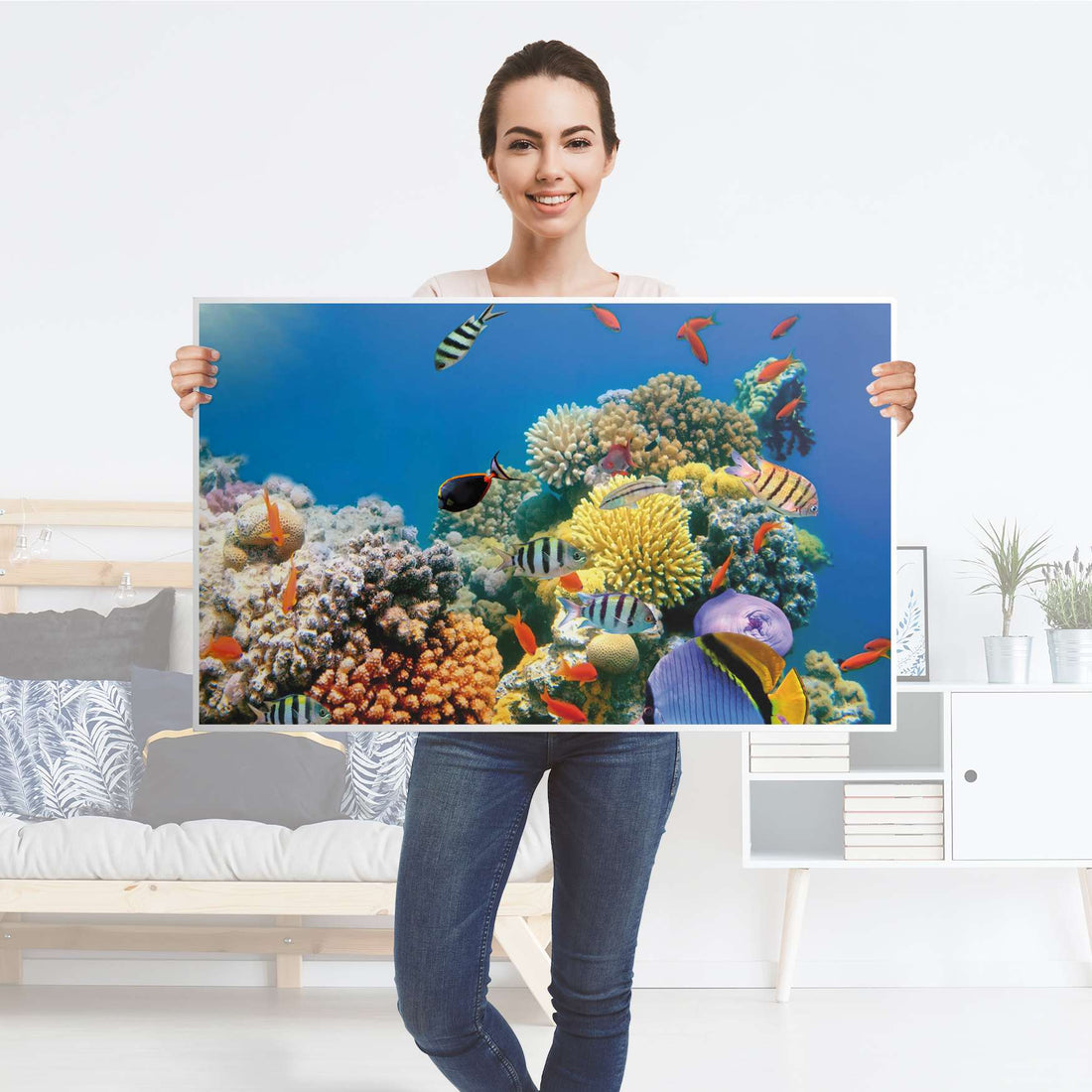 Möbelfolie Coral Reef - IKEA Lack Tisch 90x55 cm - Folie