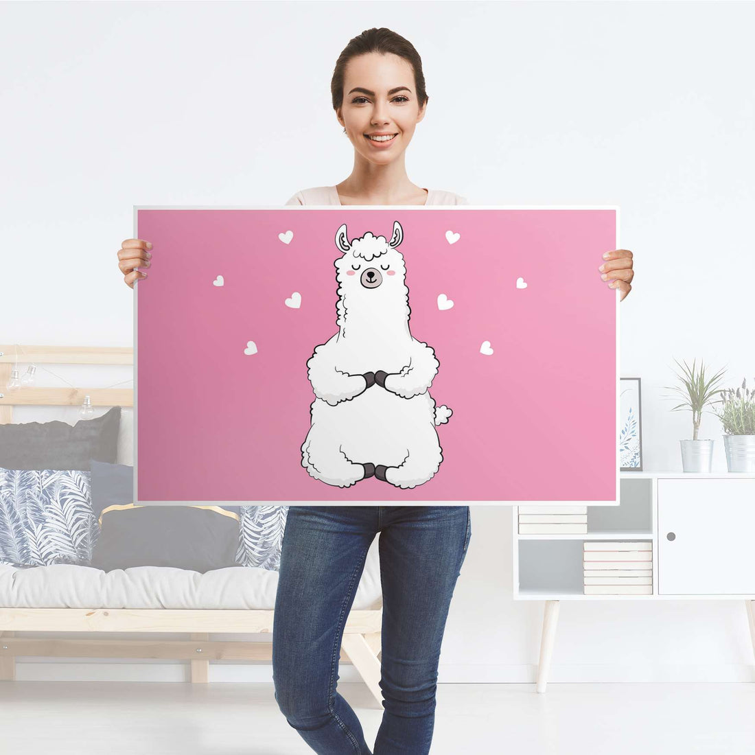 Möbelfolie Dalai Llama - IKEA Lack Tisch 90x55 cm - Folie